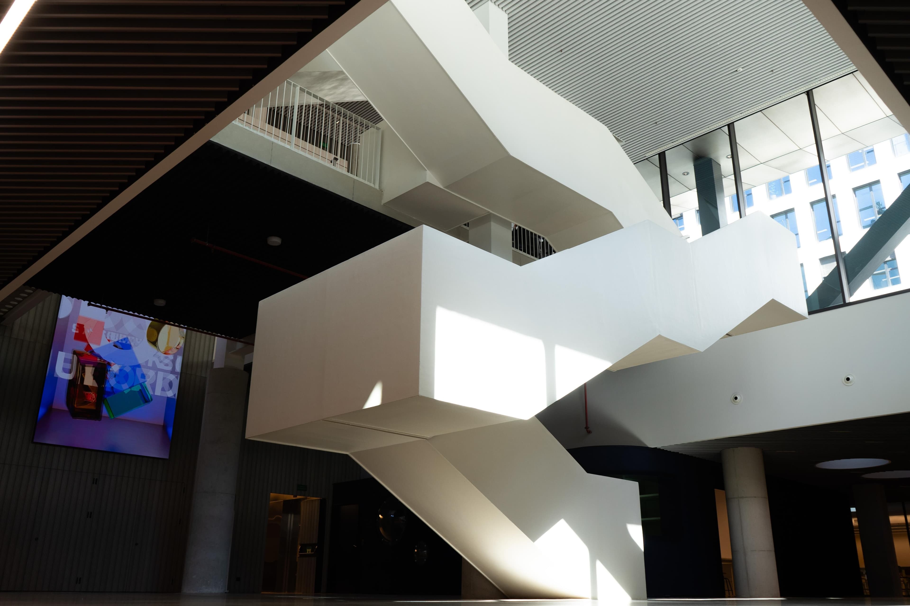 Modern Indoor Staircase with Geometric Design